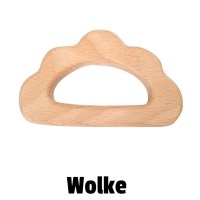 Beißanhänger Holz Wolke